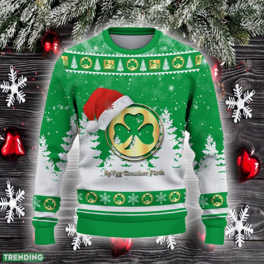 SpVgg Greuther Furth Ugly Christmas Sweater Santa Hat Logo Trending Christmas Gift For Fans - SpVgg Greuther Furth Ugly Christmas Sweater_2 SpVgg Greuther Furth Ugly Christmas Sweater Santa Hat Logo Trending Christmas Gift For Fans - SpVgg Greuther Furth Ugly Christmas Sweater_2