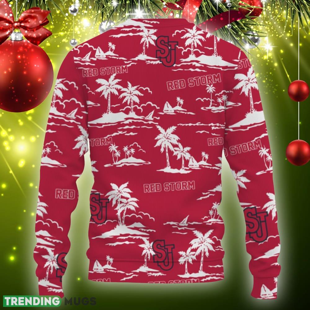 St. John's Red Storm Aloha Hawaii Beach Ugly Xmas Sweater Gift Holidays 3D Sweater St. John's Red Storm Aloha Hawaii Beach Ugly Xmas Sweater Gift Holidays 3D Sweater