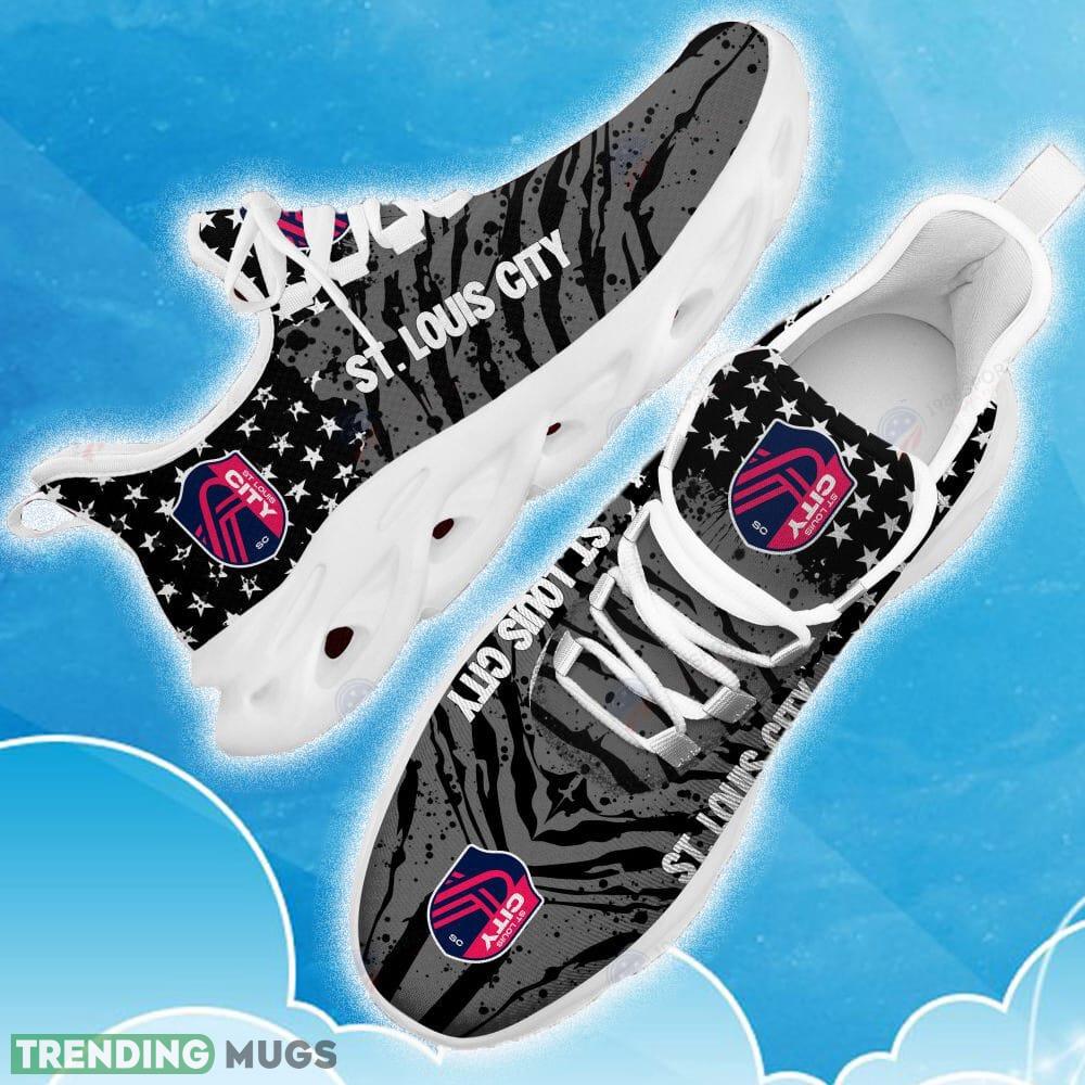 St. Louis City SC Black New Chunky Shoes Camo Logo Printed For Men And Women Gift Fans Max Soul Sneakers Max Soul St. Louis City SC Black New Chunky Shoes Camo Logo Printed For Men And Women Gift Fans Max Soul Sneakers Max Soul