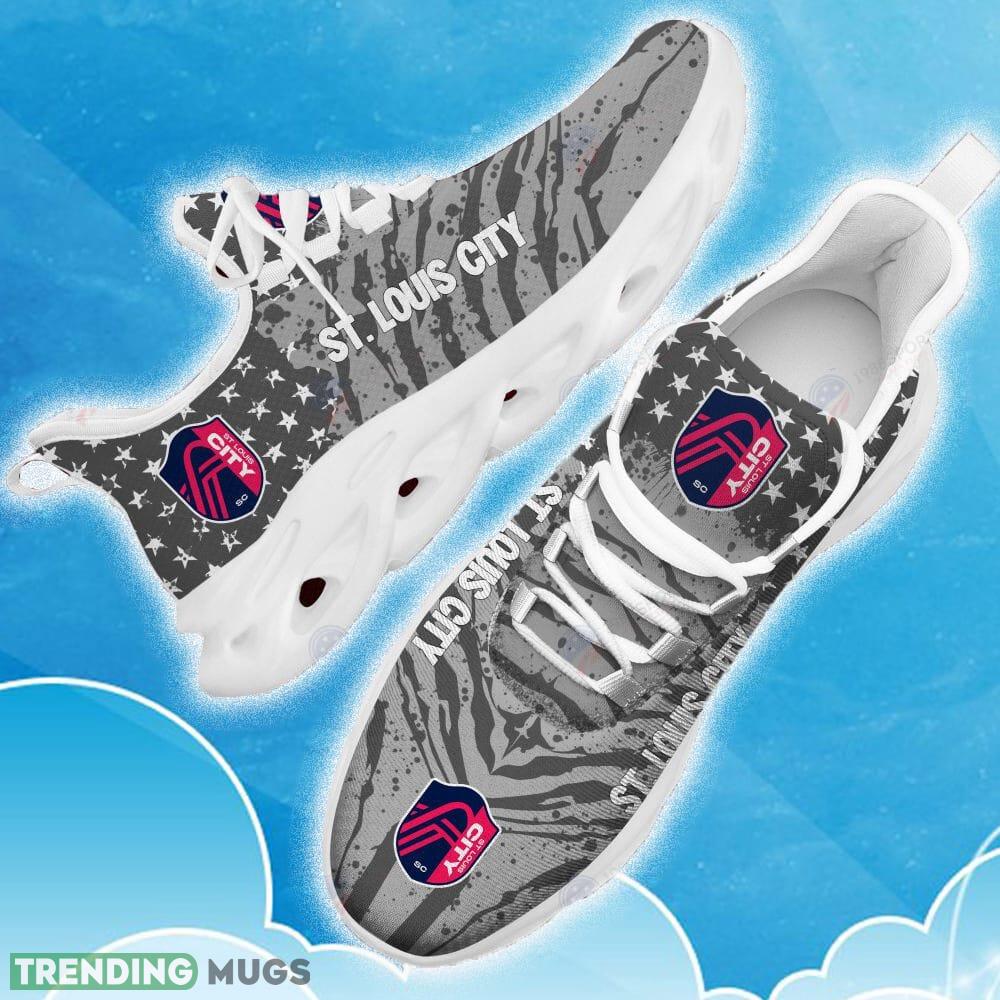 St. Louis City SC Grey New Chunky Shoes Camo Logo Printed For Men And Women Gift Fans Max Soul Sneakers - St. Louis City SC Clunky Sneakers Photo 13 St. Louis City SC Grey New Chunky Shoes Camo Logo Printed For Men And Women Gift Fans Max Soul Sneakers - St. Louis City SC Clunky Sneakers Photo 13