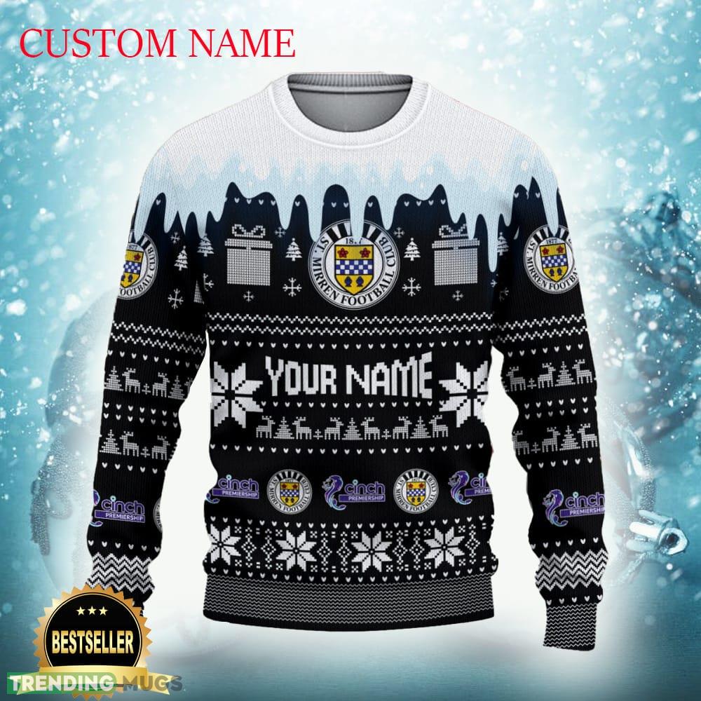 St Mirren FC Logo Ugly Christmas Sweater New Gift For Men And Women Custom Name Custom Name - St Mirren FC Ugly Christmas Sweater Photo 2 St Mirren FC Logo Ugly Christmas Sweater New Gift For Men And Women Custom Name Custom Name - St Mirren FC Ugly Christmas Sweater Photo 2