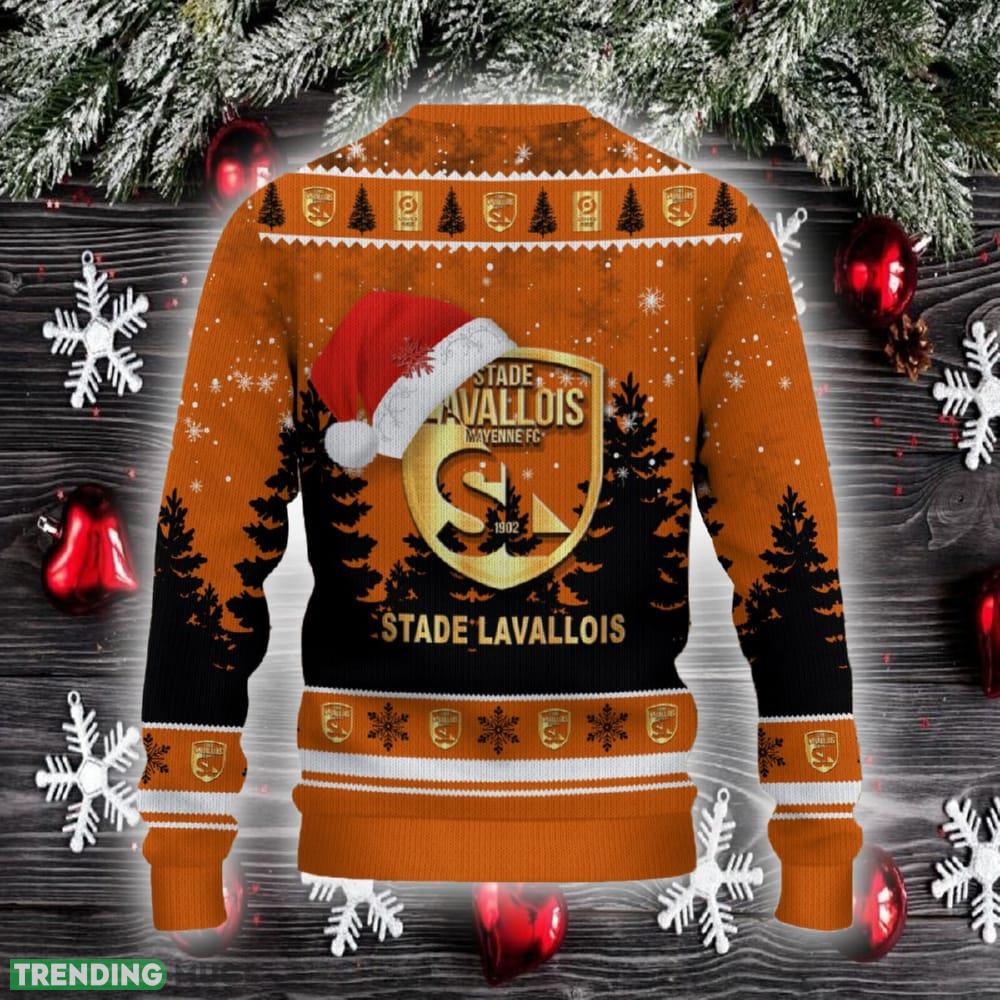 Stade Lavallois Ugly Christmas Sweater Santa Hat Logo Trending Christmas Gift For Fans 3D Sweater Stade Lavallois Ugly Christmas Sweater Santa Hat Logo Trending Christmas Gift For Fans 3D Sweater