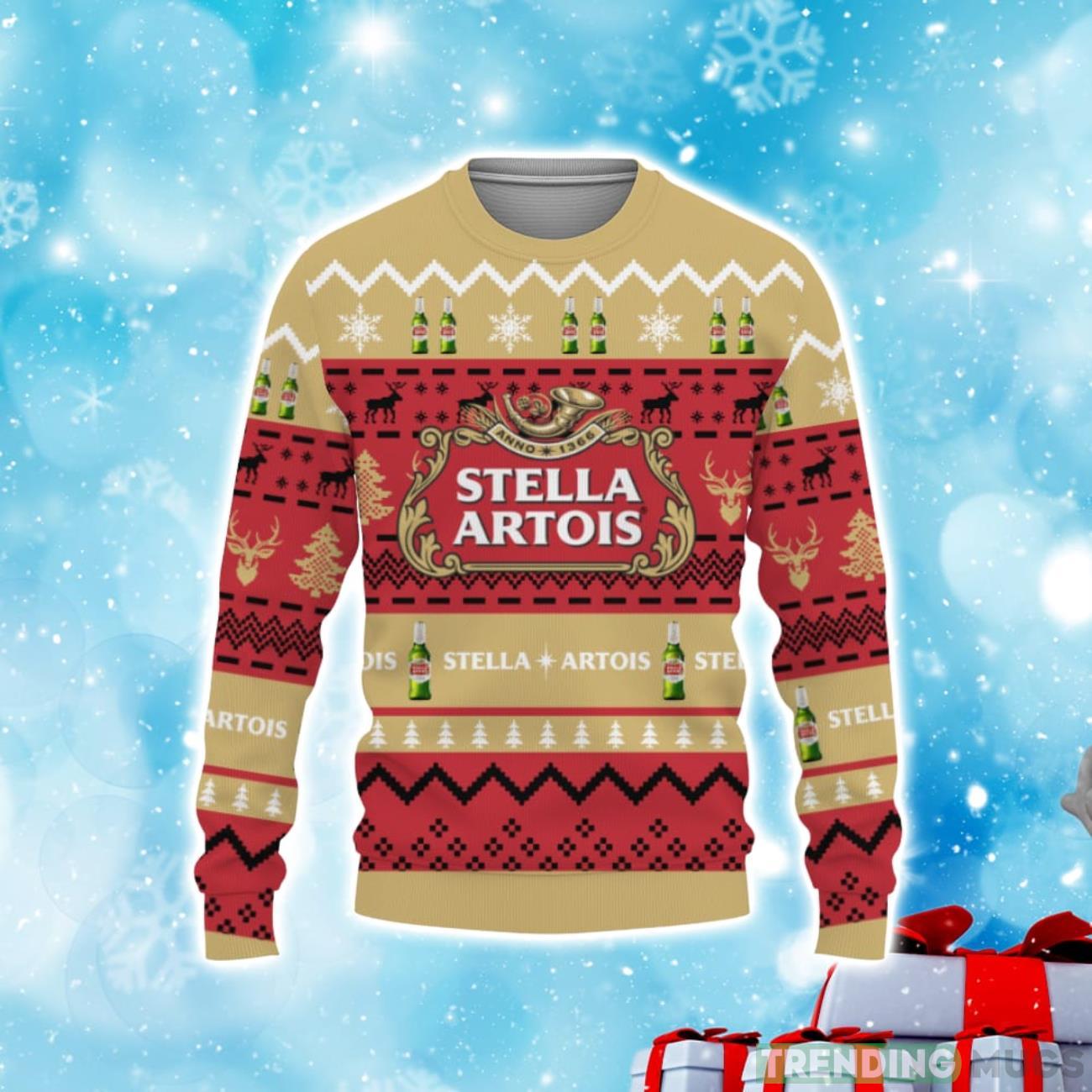 Stella Artois Beers Shirts Beer Vintage Logo Christmas Sweater Product Photo 1 Stella Artois Beers Shirts Beer Vintage Logo Christmas Sweater Product Photo 1