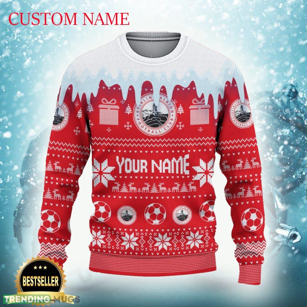 Stirling Albion FC Logo Ugly Christmas Sweater New Gift For Men And Women Custom Name Custom Name - Stirling Albion FC Ugly Christmas Sweater Photo 2 Stirling Albion FC Logo Ugly Christmas Sweater New Gift For Men And Women Custom Name Custom Name - Stirling Albion FC Ugly Christmas Sweater Photo 2