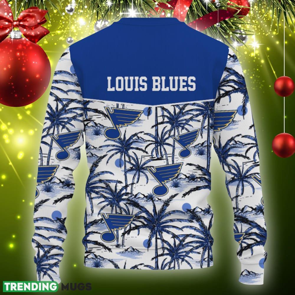 St.LouisBlues Champions Sports Coconut Patterns 2023 Ugly Xmas Sweater Gift Holidays 3D Sweater St.LouisBlues Champions Sports Coconut Patterns 2023 Ugly Xmas Sweater Gift Holidays 3D Sweater