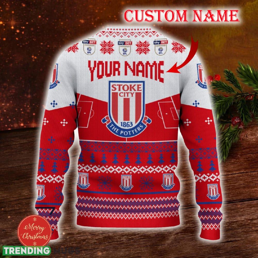 Stoke City FC Custom Name 3D Sweater Funny Gift For Men And Women Fans Christmas 3D Sweater Stoke City FC Custom Name 3D Sweater Funny Gift For Men And Women Fans Christmas 3D Sweater