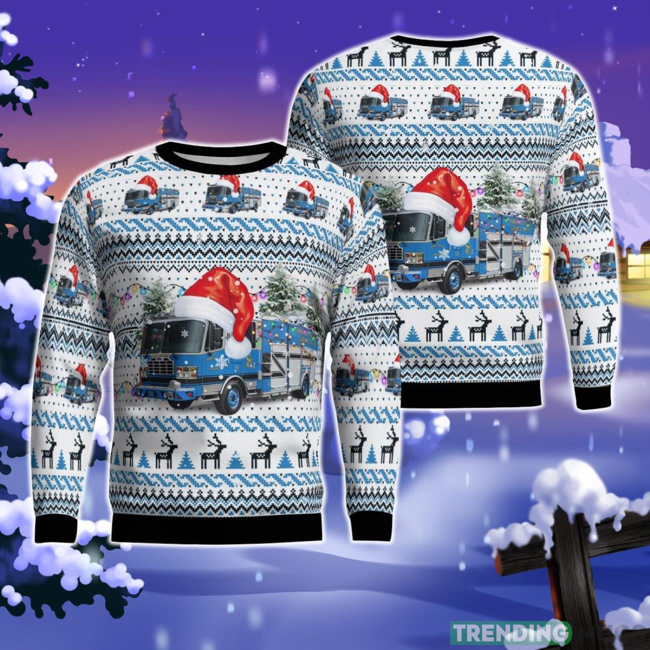 Storey County Volunteer Fire Department, Virginia City, Nevada Christmas Ugly Sweater Product Photo 1 Storey County Volunteer Fire Department, Virginia City, Nevada Christmas Ugly Sweater Product Photo 1