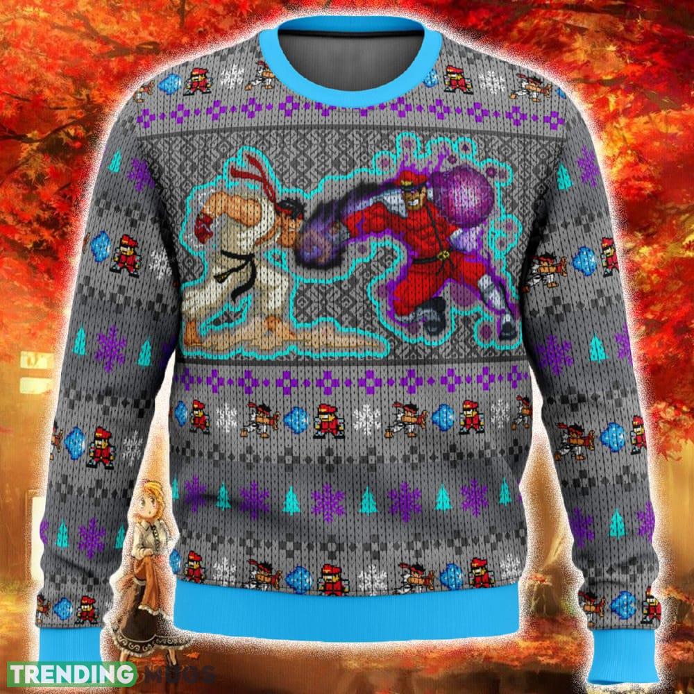 Street Fighter Ryu Vs. M. Bison Ugly Christmas Sweater Funny Gift For Men And Women Fans - Street Fighter Ryu Vs. M. Bison Ugly Christmas Sweater Funny Gift For Men And Women Fans Street Fighter Ryu Vs. M. Bison Ugly Christmas Sweater Funny Gift For Men And Women Fans - Street Fighter Ryu Vs. M. Bison Ugly Christmas Sweater Funny Gift For Men And Women Fans