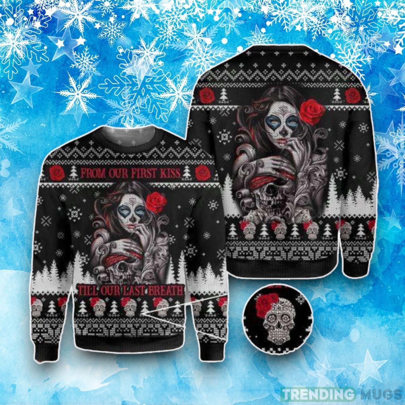 Sugar Skull Ugly Christmas Sweater Product Photo 1