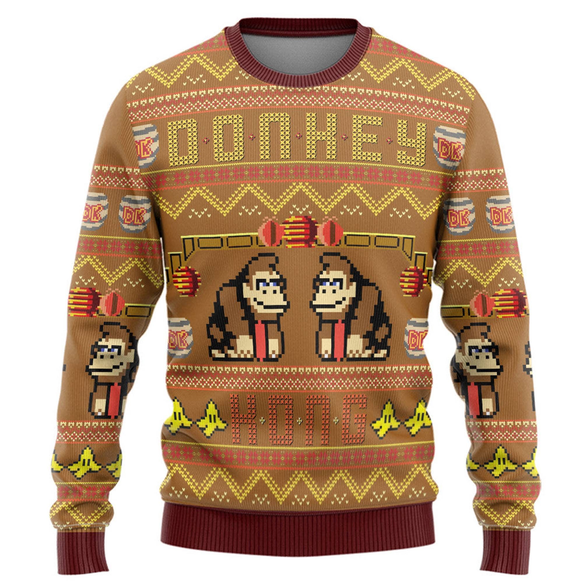 Super Mario Donkey Kong Ugly Super Mario Donkey Kong Ugly Sweater Cute Bowser Mario Bros Video Game Xmas 3D Sweater Super Mario Donkey Kong Ugly Super Mario Donkey Kong Ugly Sweater Cute Bowser Mario Bros Video Game Xmas 3D Sweater
