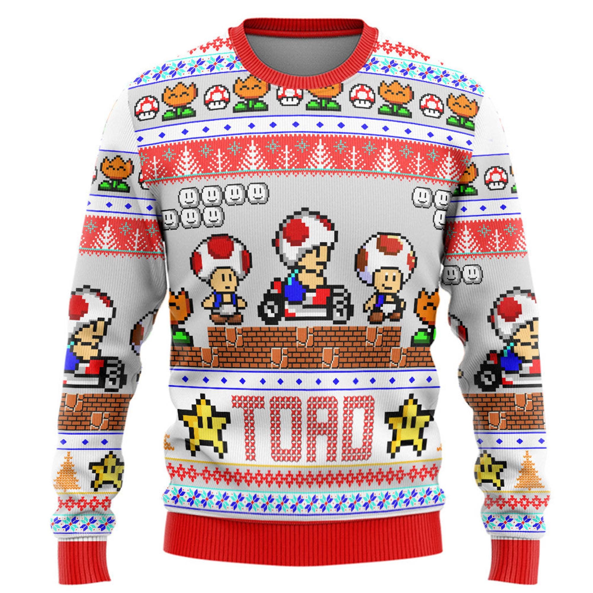 Super Mario Toad Ugly Mario Luigi Princess Peach Christmas Sweater Bowser Mario Bros Video Game Xmas 3D Sweater Super Mario Toad Ugly Mario Luigi Princess Peach Christmas Sweater Bowser Mario Bros Video Game Xmas 3D Sweater