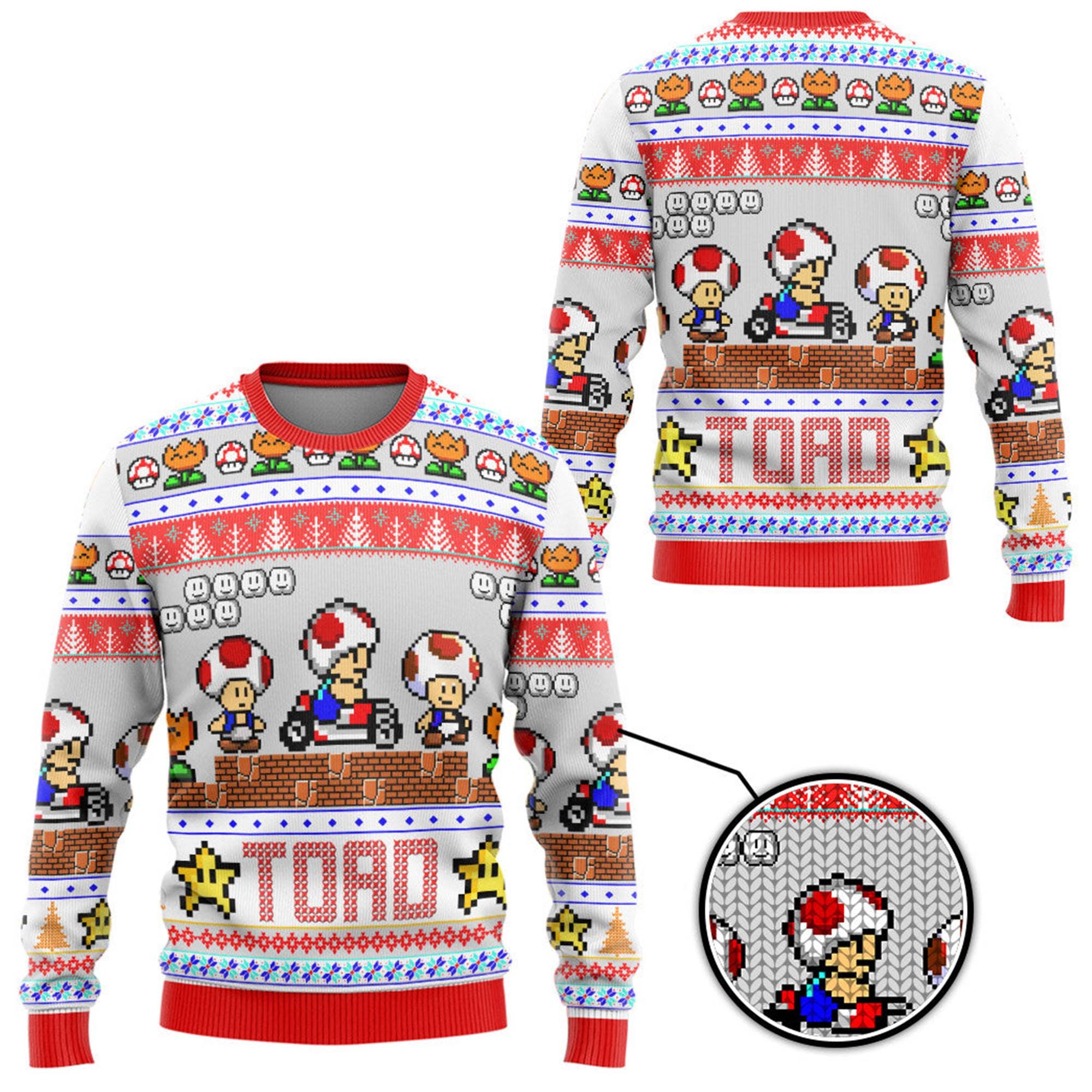 Super Mario Toad Ugly Mario Luigi Princess Peach Christmas Sweater Bowser Mario Bros Video Game Xmas 3D Sweater Super Mario Toad Ugly Mario Luigi Princess Peach Christmas Sweater Bowser Mario Bros Video Game Xmas 3D Sweater