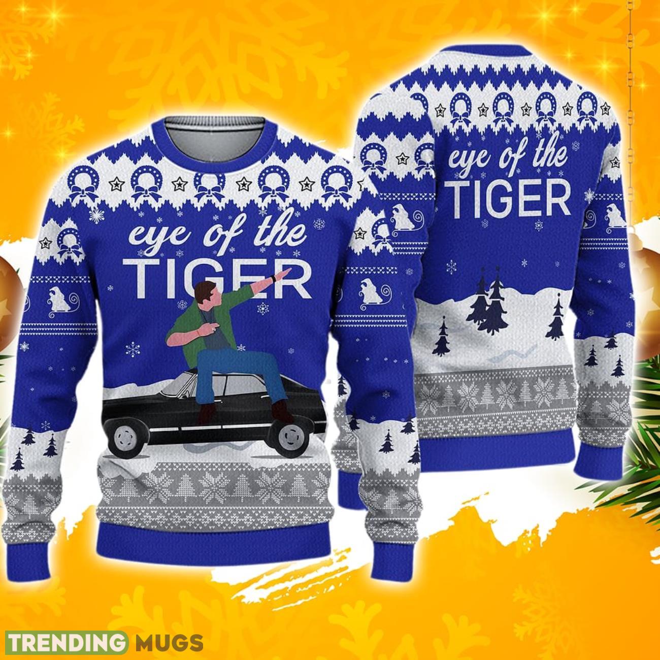 Supernatural Dean Singing Eye Of The Tiger Ugly Knitted Christmas 3D Sweater Product Photo 1 Supernatural Dean Singing Eye Of The Tiger Ugly Knitted Christmas 3D Sweater Product Photo 1