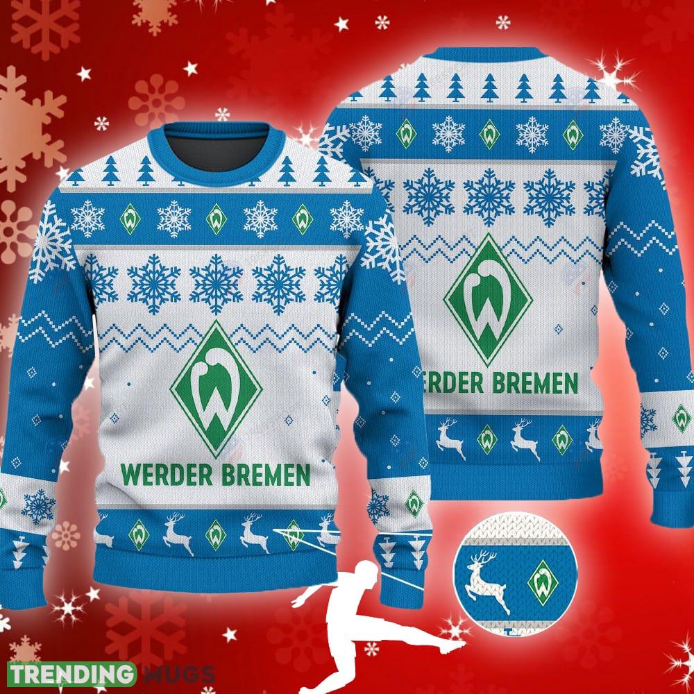 Sv Werder Bremen Big Logo Ugly Christmas Tree Blue Sweater AOP For Men And Women - Sv Werder Bremen Big Logo Ugly Snowflakes Reindeer Blue Sweater AOP For Men And Women Sv Werder Bremen Big Logo Ugly Christmas Tree Blue Sweater AOP For Men And Women - Sv Werder Bremen Big Logo Ugly Snowflakes Reindeer Blue Sweater AOP For Men And Women