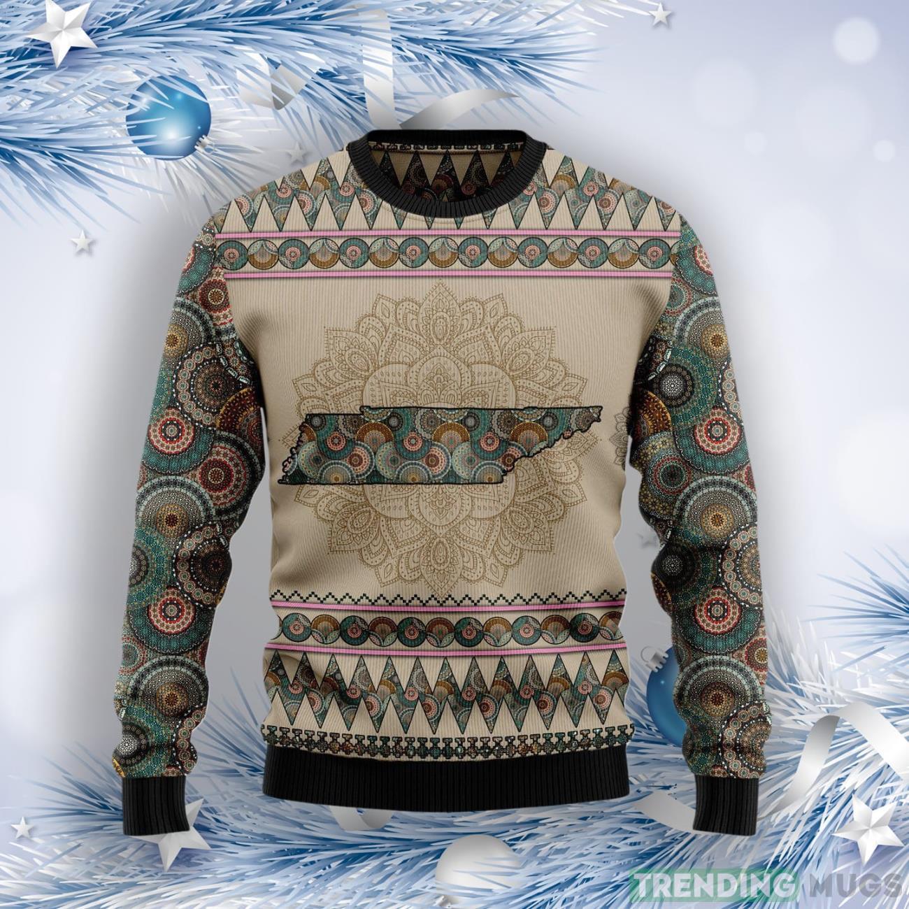 Tennessee Mandala Ugly Christmas Sweater Product Photo 1 Tennessee Mandala Ugly Christmas Sweater Product Photo 1