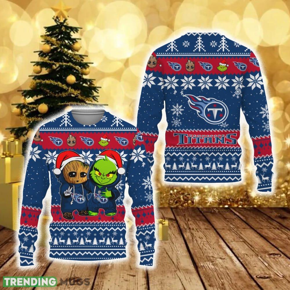 Tennessee Titans Baby Groot And Grinch Best Friends Football American New 3D Sweater Gift Ugly Christmas - Tennessee Titans Baby Groot And Grinch Best Friends Football American New 3D Sweater Gift Ugly Christmas Tennessee Titans Baby Groot And Grinch Best Friends Football American New 3D Sweater Gift Ugly Christmas - Tennessee Titans Baby Groot And Grinch Best Friends Football American New 3D Sweater Gift Ugly Christmas
