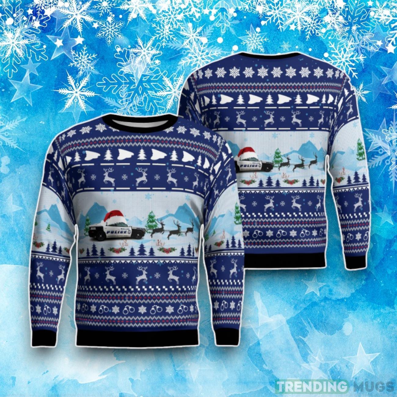 Texas Dallas Police Department Ugly Christmas Sweater Product Photo 1