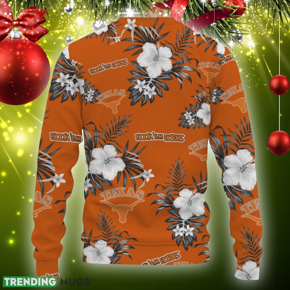 Texas Longhorns Tropical Hawaii Sport Ugly Christmas Sweater AOP Gift Holidays 3D Sweater Texas Longhorns Tropical Hawaii Sport Ugly Christmas Sweater AOP Gift Holidays 3D Sweater