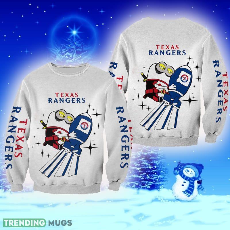 Texas Rangers Minions Edition Unisex Ugly Sweater For Men And Women Gift Fans Christmas - Texas Rangers Minions Edition Unisex Ugly Sweater For Men And Women Gift Fans Christmas Texas Rangers Minions Edition Unisex Ugly Sweater For Men And Women Gift Fans Christmas - Texas Rangers Minions Edition Unisex Ugly Sweater For Men And Women Gift Fans Christmas