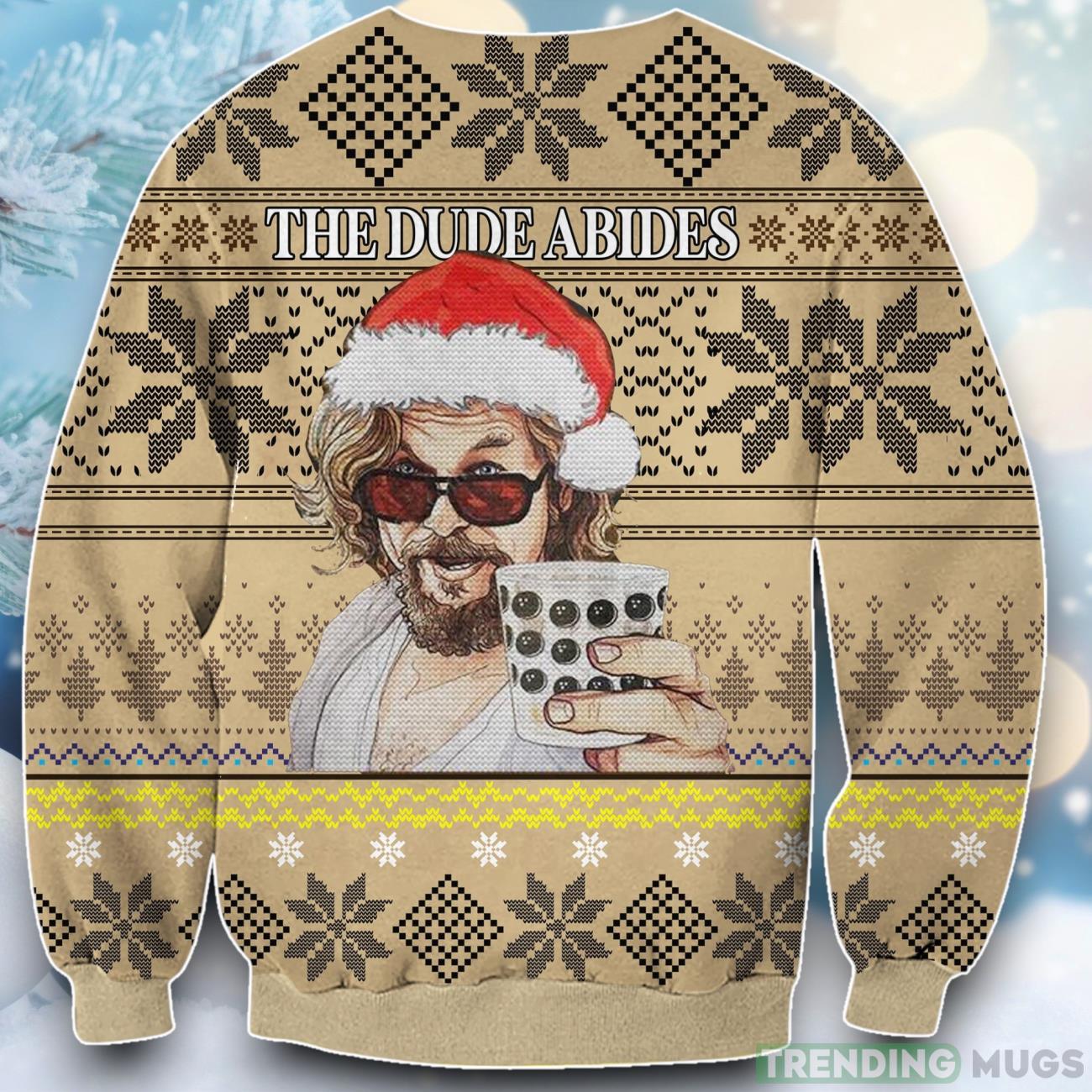 The Dude Abides Print Ugly Christmas Sweater For Men & Women 3D Sweater The Dude Abides Print Ugly Christmas Sweater For Men & Women 3D Sweater