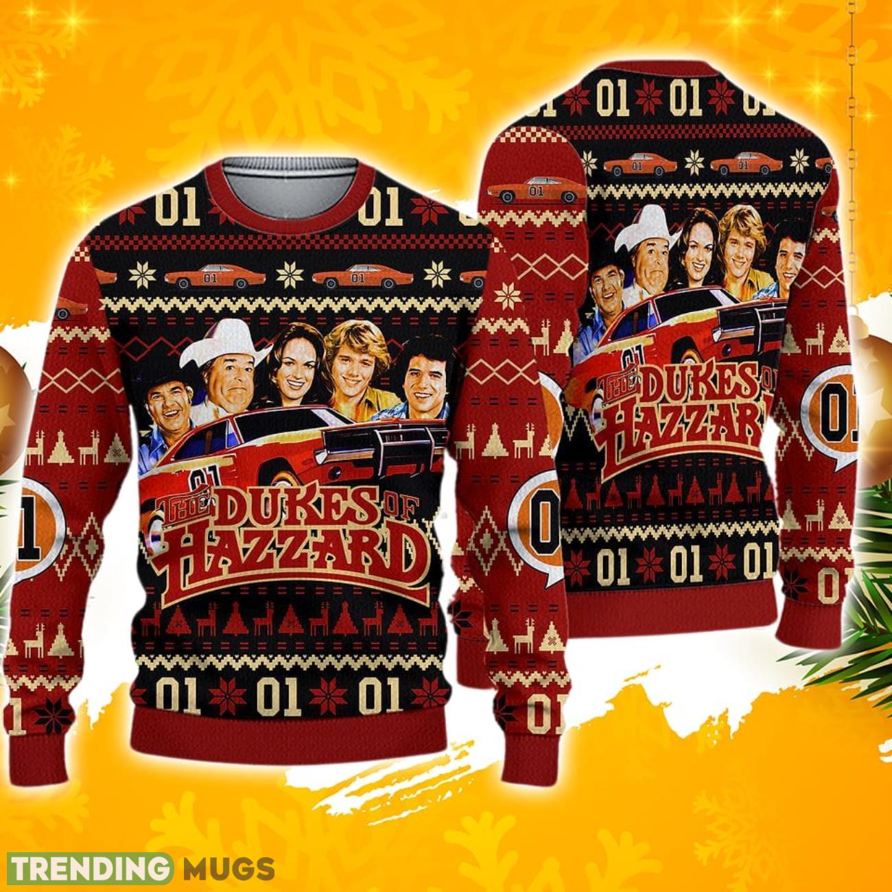 The Dukes-Of-Hazzard Premium 3D Ugly Knitted Christmas 3D Sweater Product Photo 1 The Dukes-Of-Hazzard Premium 3D Ugly Knitted Christmas 3D Sweater Product Photo 1