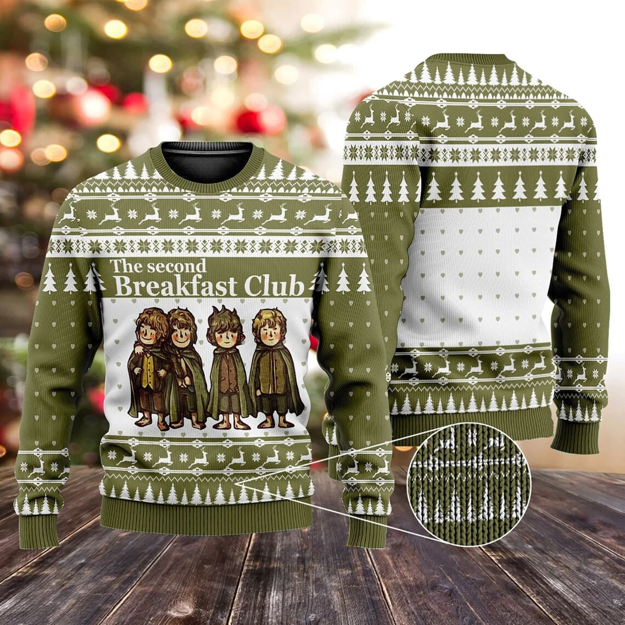 The Fellowship of the Ring Ugly Christmas Bilbo The Second Breakfast Ugly Xmas Sweater LOTR Ugly Christmas Sweater - 271123-085635 The Fellowship of the Ring Ugly Christmas Bilbo The Second Breakfast Ugly Xmas Sweater LOTR Ugly Christmas Sweater - 271123-085635