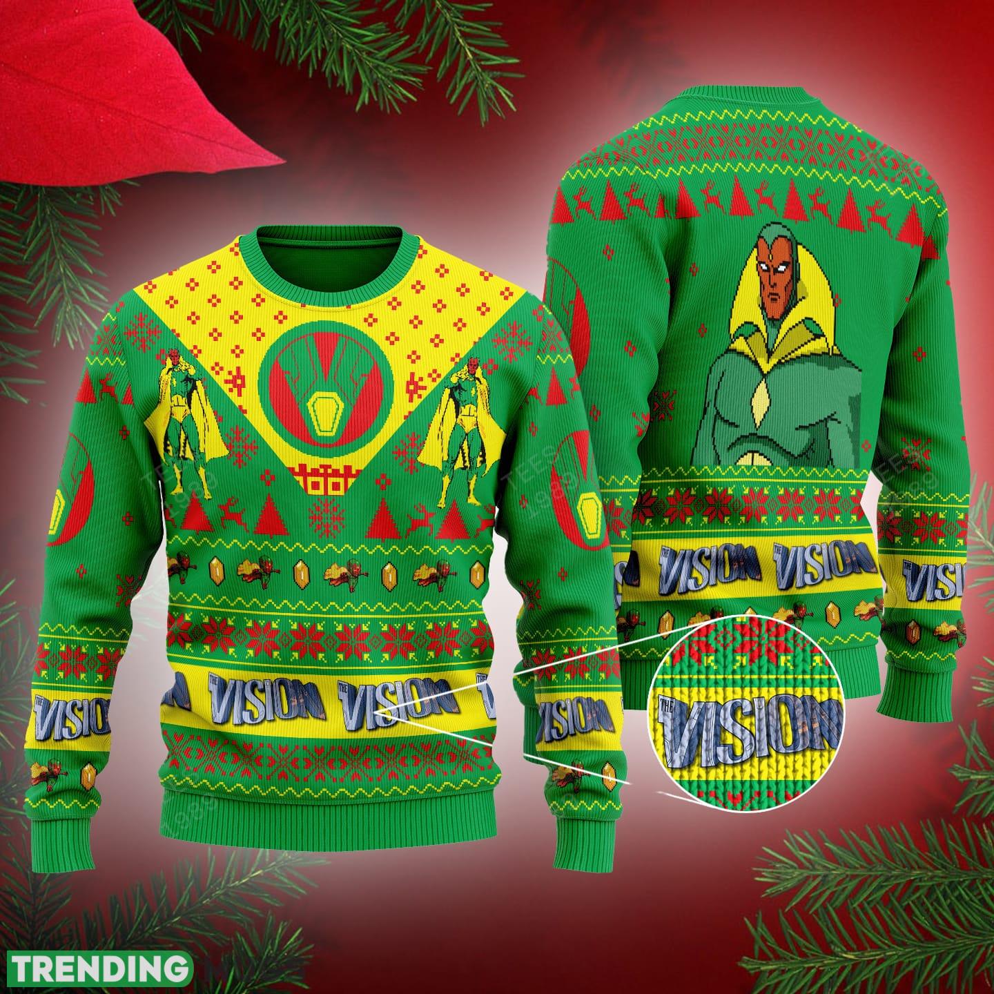 The Vision Marvel Comics Ugly Xmas 3D Sweater Gift Holidays - The Vision Marvel Comics Ugly Xmas 3D Sweater Gift Holidays The Vision Marvel Comics Ugly Xmas 3D Sweater Gift Holidays - The Vision Marvel Comics Ugly Xmas 3D Sweater Gift Holidays
