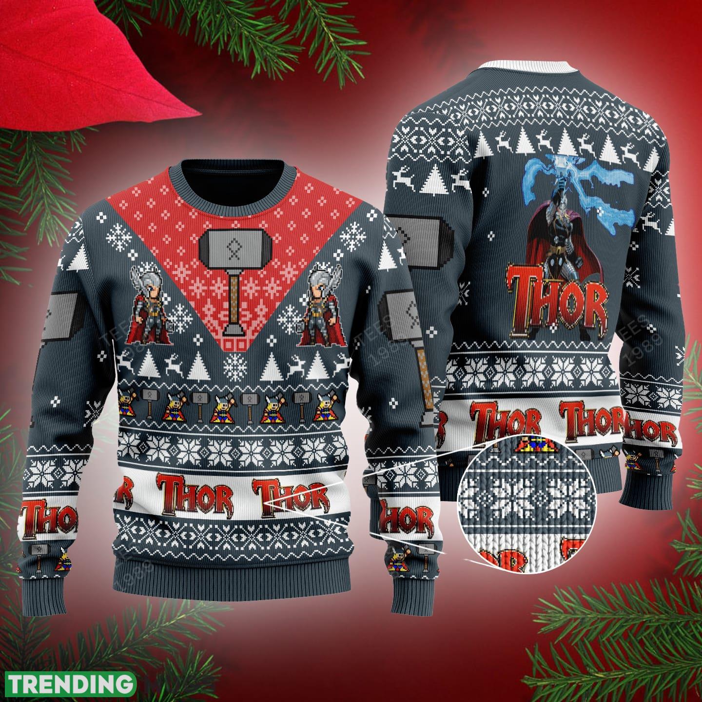 Thor Odinson Marvel Comics Knitted Christmas Sweater Gift Holidays - Thor Odinson Marvel Comics Knitted Christmas Sweater Gift Holidays Thor Odinson Marvel Comics Knitted Christmas Sweater Gift Holidays - Thor Odinson Marvel Comics Knitted Christmas Sweater Gift Holidays