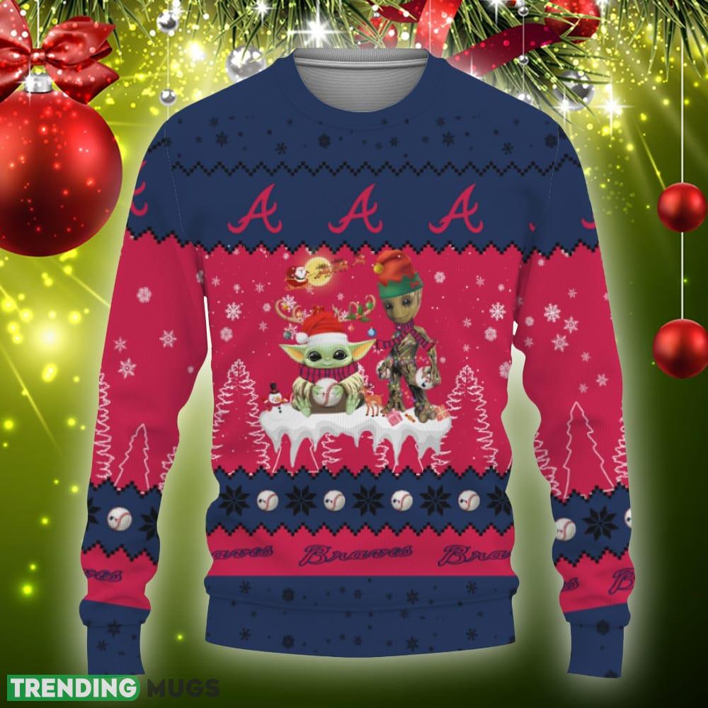 Tis The Season Christmas 2023 Baby Yoda Groot Cute Gift Football American Atlanta Braves Ugly Xmas Sweater - Tis The Season Christmas 2023 Baby Yoda Groot Cute Unisex Gift Football American Atlanta Braves, Hoodie, Sweatshirt-3D Sweatshirt_3 Tis The Season Christmas 2023 Baby Yoda Groot Cute Gift Football American Atlanta Braves Ugly Xmas Sweater - Tis The Season Christmas 2023 Baby Yoda Groot Cute Unisex Gift Football American Atlanta Braves, Hoodie, Sweatshirt-3D Sweatshirt_3