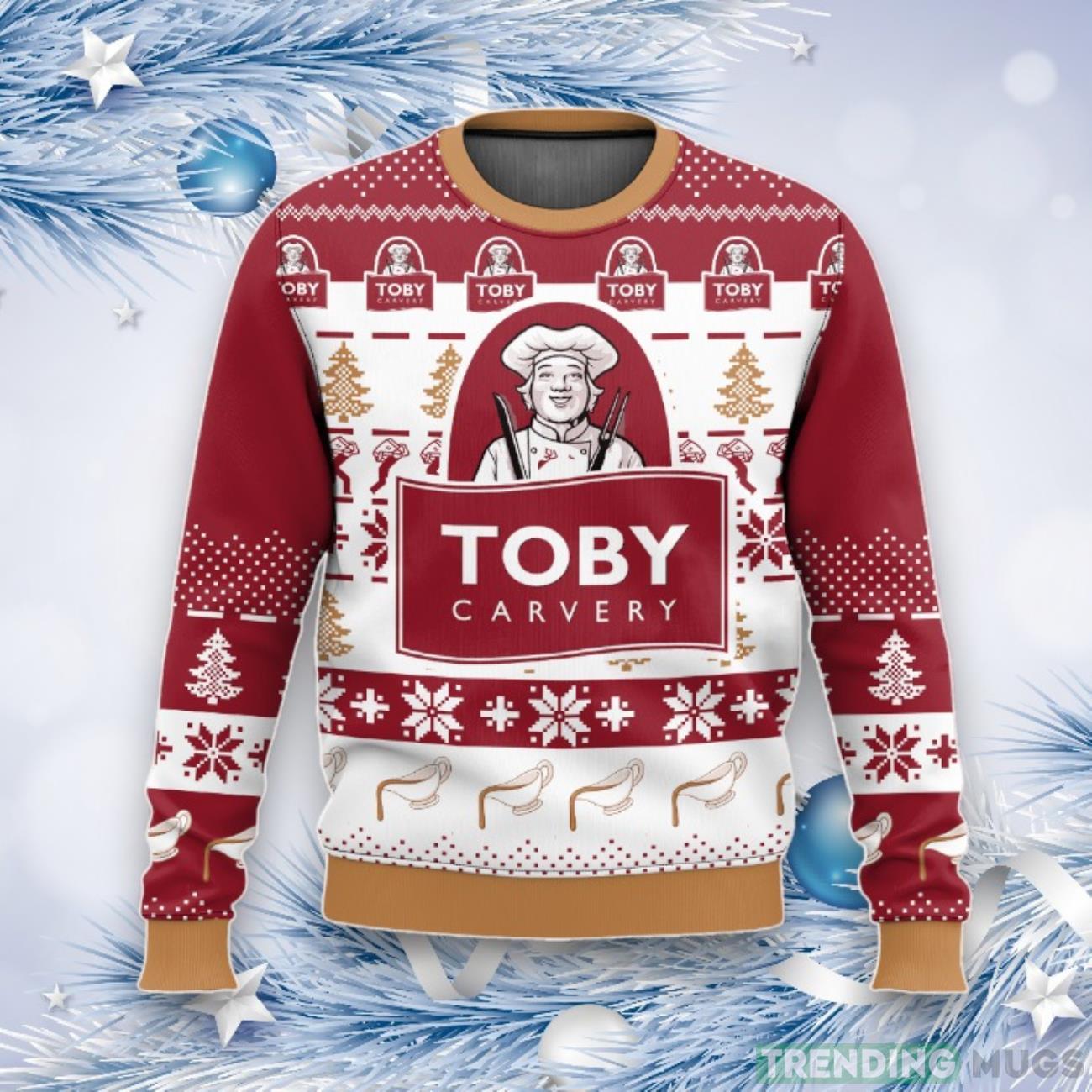 Toby Carvery Ugly Christmas Sweater For Men Women Product Photo 1 Toby Carvery Ugly Christmas Sweater For Men Women Product Photo 1