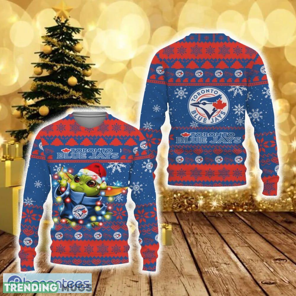 Toronto Blue Jays Baby Yoda Star Wars Sports Football American New 3D Sweater Gift Ugly Christmas - Toronto Blue Jays Baby Yoda Star Wars Sports Football American New 3D Sweater Gift Ugly Christmas