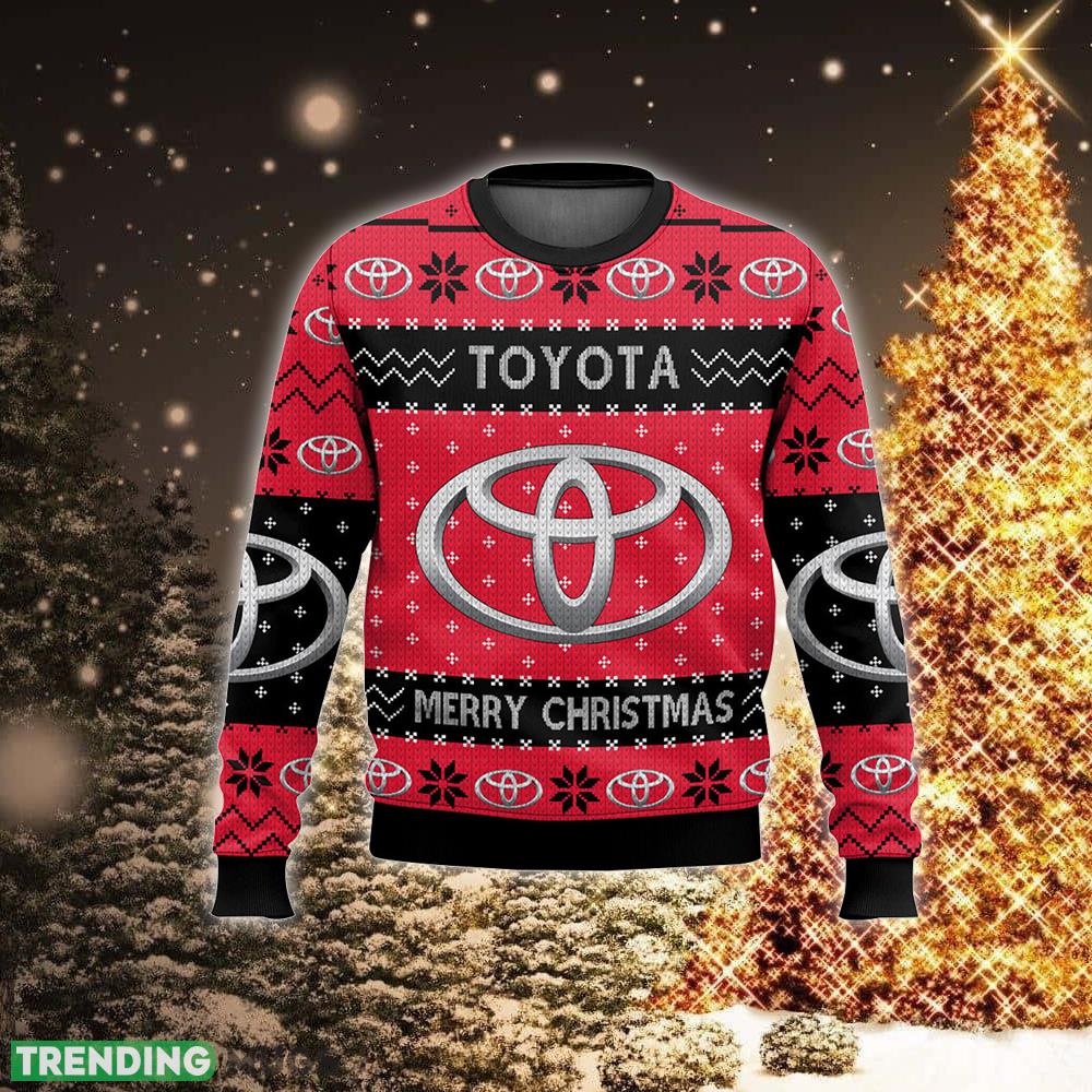 Toyota Logo Style Christmas Knitted Sweater Gift For Holidays 3D Sweater Toyota Logo Style Christmas Knitted Sweater Gift For Holidays 3D Sweater