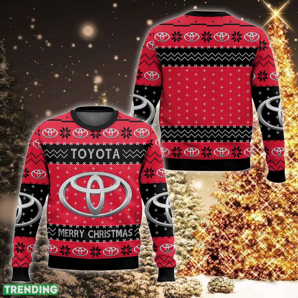 Toyota Logo Style Christmas Knitted Sweater Gift For Holidays - Toyota New Style 2023 Ugly Christmas Sweater For Men And Women Photo 1 Toyota Logo Style Christmas Knitted Sweater Gift For Holidays - Toyota New Style 2023 Ugly Christmas Sweater For Men And Women Photo 1