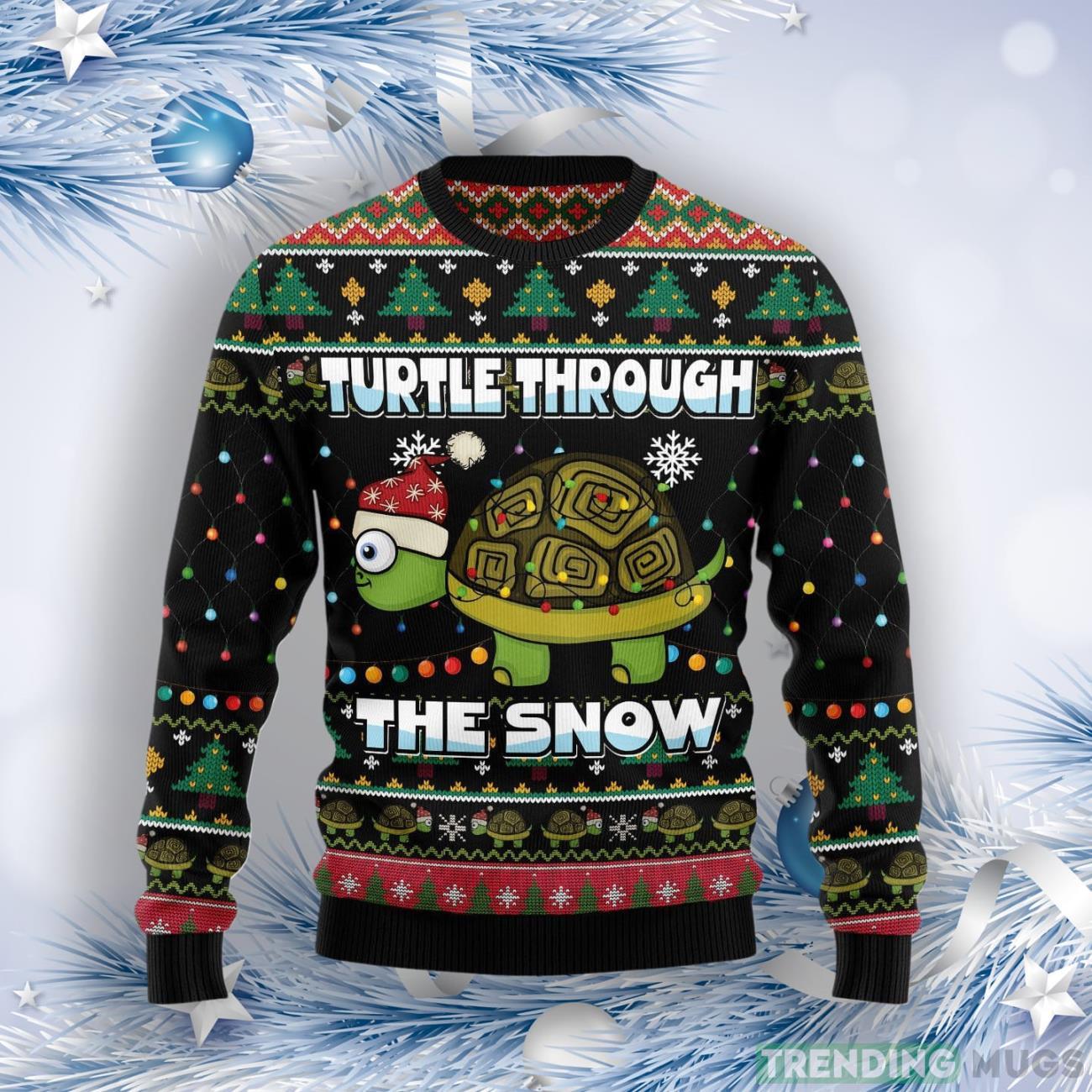 Turtle Through The Snow Ugly Christmas Sweater Product Photo 1 Turtle Through The Snow Ugly Christmas Sweater Product Photo 1