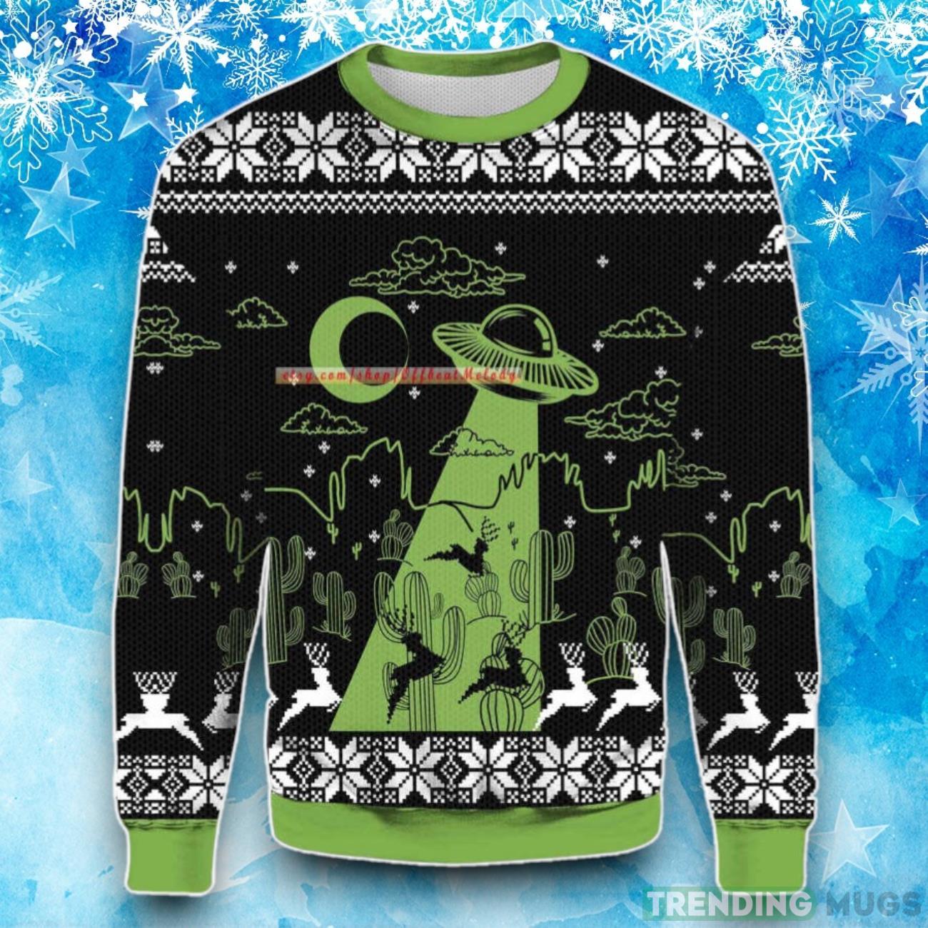 UFO Holographic Ugly Christmas Sweater Product Photo 1 UFO Holographic Ugly Christmas Sweater Product Photo 1