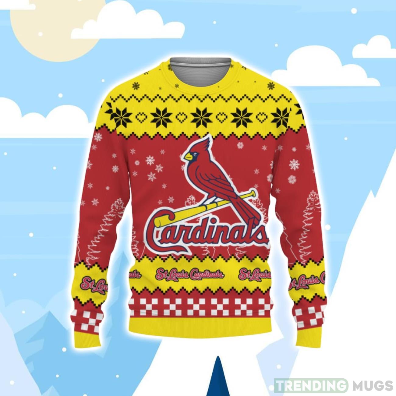 Ugly Christmas Sweater Snow Team Logo St. Louis Cardinals Unisex Gifts For Fan Product Photo 1 Ugly Christmas Sweater Snow Team Logo St. Louis Cardinals Unisex Gifts For Fan Product Photo 1
