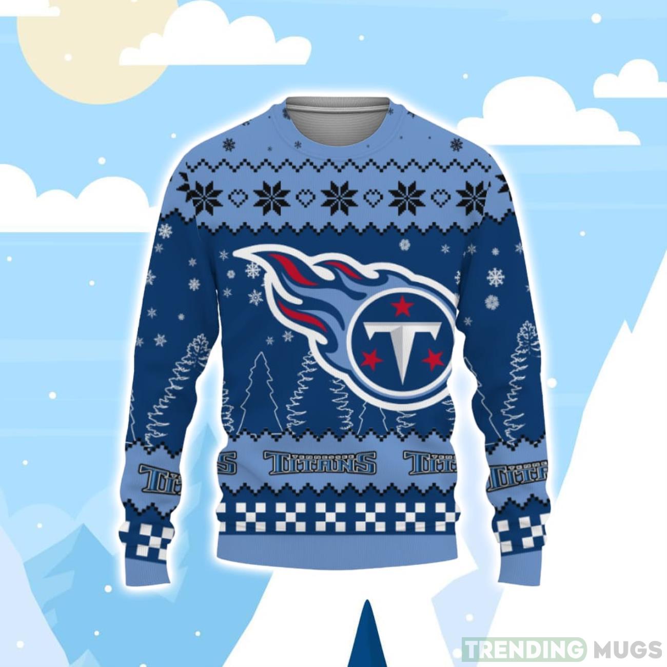 Ugly Christmas Sweater Snow Team Logo Tennessee Titans Unisex Gifts For Fan Product Photo 1 Ugly Christmas Sweater Snow Team Logo Tennessee Titans Unisex Gifts For Fan Product Photo 1