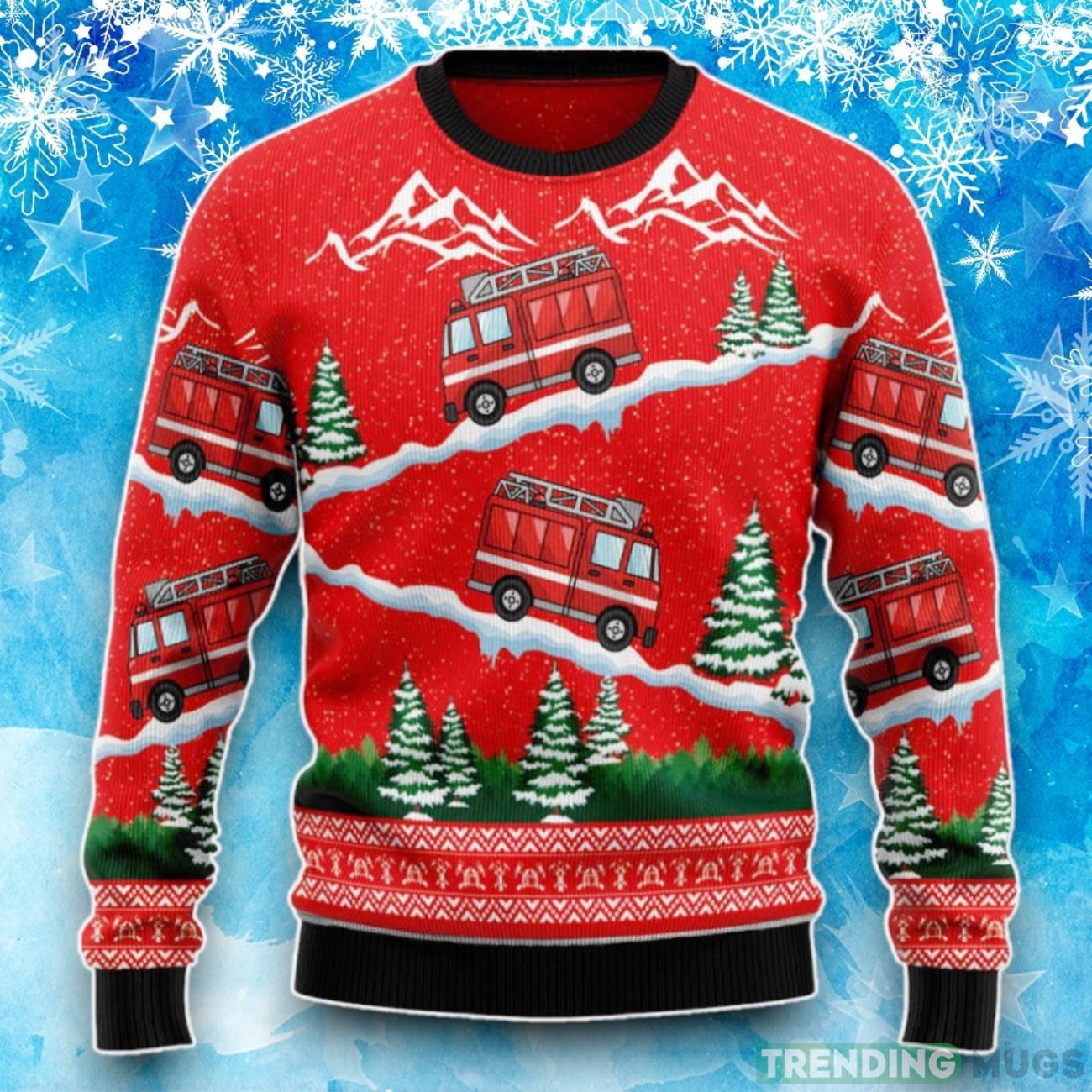 Unisex Firefighter Christmas Ugly Christmas Sweater Product Photo 1 Unisex Firefighter Christmas Ugly Christmas Sweater Product Photo 1