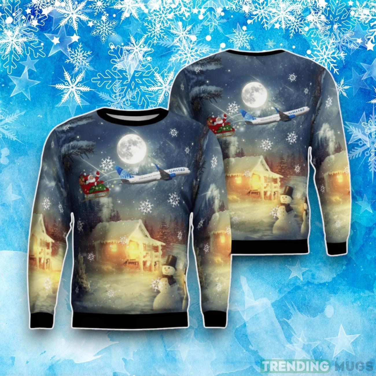 United Airlines Boeing 737-924ER Ugly Christmas Ugly Sweater Product Photo 1 United Airlines Boeing 737-924ER Ugly Christmas Ugly Sweater Product Photo 1