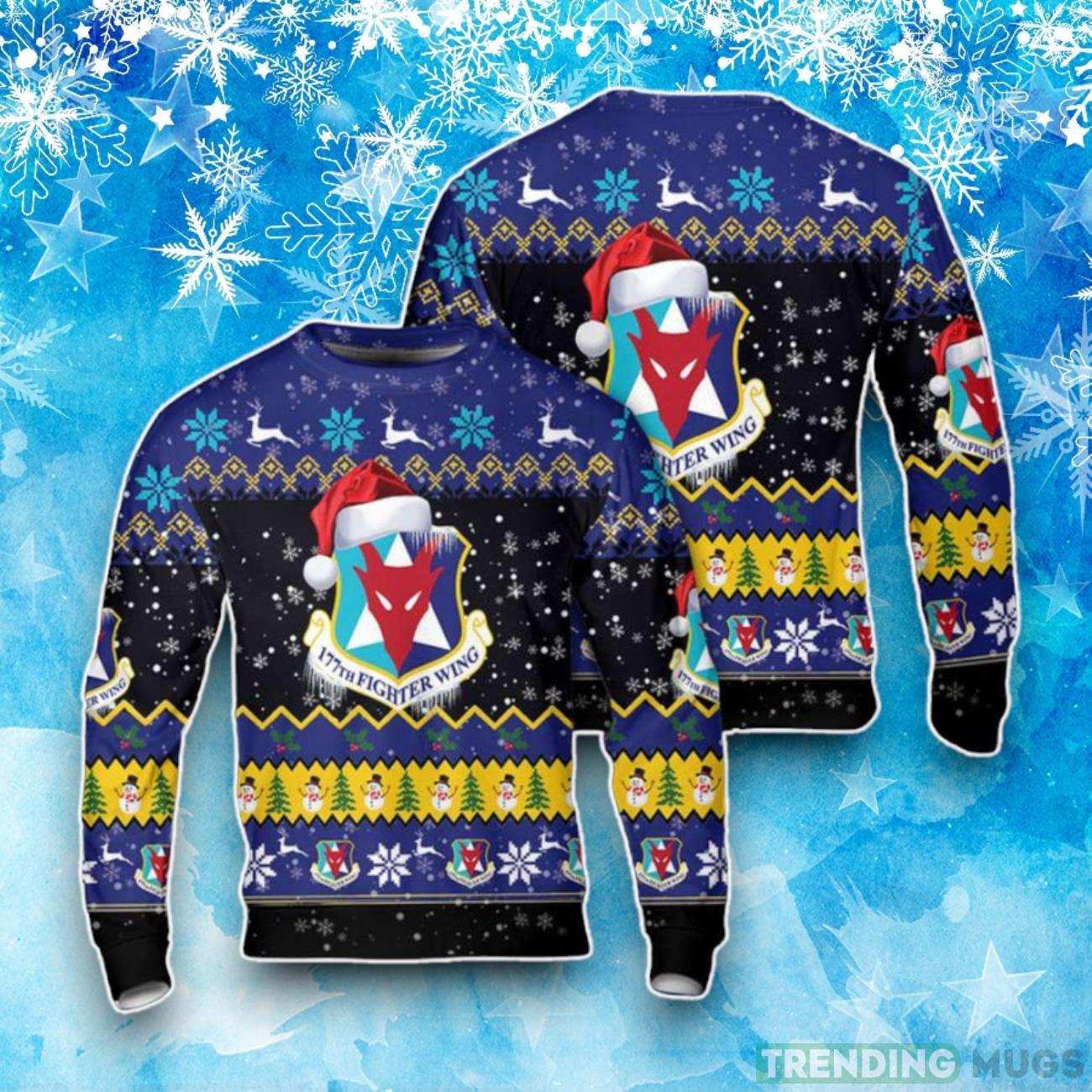 US Air Force 177th Fighter Wing Christmas Ugly Sweater Product Photo 1 US Air Force 177th Fighter Wing Christmas Ugly Sweater Product Photo 1
