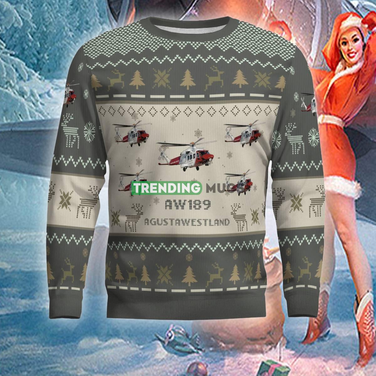 US Air Force AgustaWestland AW189 Aircraft Ugly Christmas 3D Sweater Gift For Men Women 3D Sweater US Air Force AgustaWestland AW189 Aircraft Ugly Christmas 3D Sweater Gift For Men Women 3D Sweater