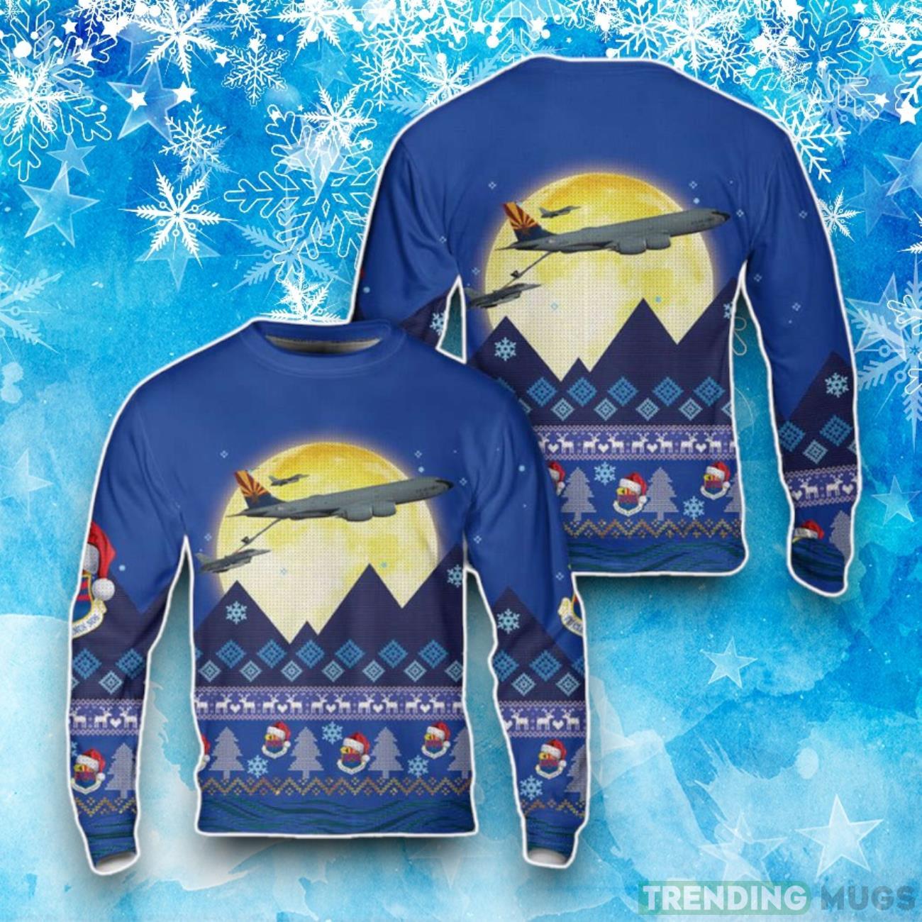 US Air Force Arizona ANG 161st ARW KC-135R Christmas Ugly Sweater Product Photo 1 US Air Force Arizona ANG 161st ARW KC-135R Christmas Ugly Sweater Product Photo 1