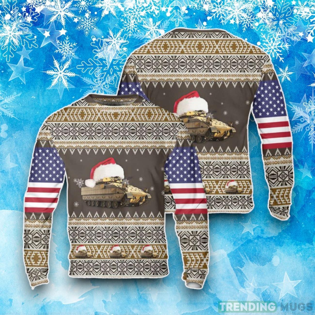 US Army M2A3 Bradley Christmas Ugly Sweater Special Gift For Men Women Product Photo 1