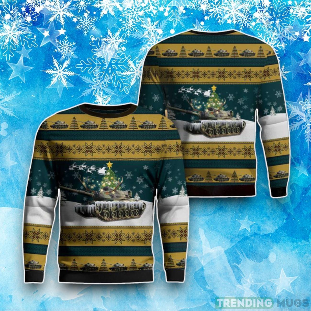 US Army M60A3 Patton Tank Christmas Ugly Sweater Product Photo 1 US Army M60A3 Patton Tank Christmas Ugly Sweater Product Photo 1