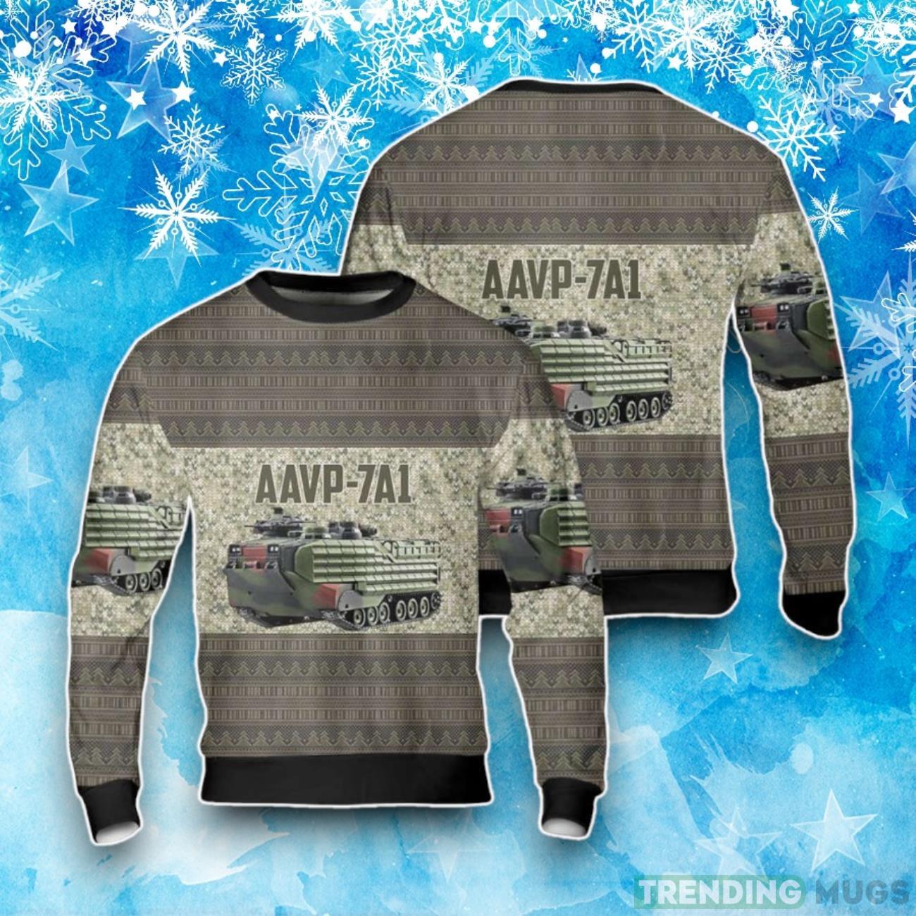 U.S. Marine Corps Assault Amphibious Vehicle (AAVP-7A1) Ugly Christmas Sweater Product Photo 1 U.S. Marine Corps Assault Amphibious Vehicle (AAVP-7A1) Ugly Christmas Sweater Product Photo 1