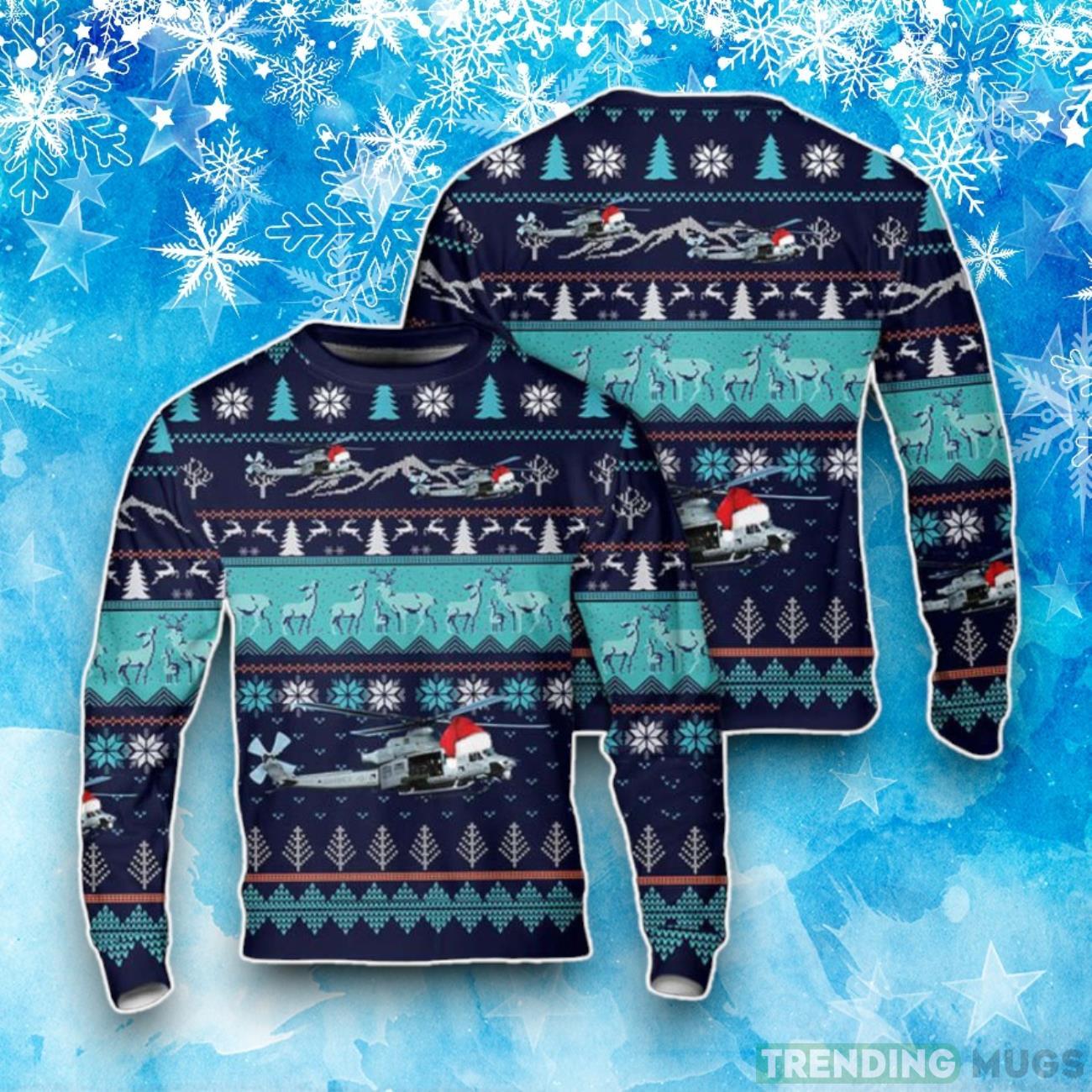 U.S. Marine Corps Bell UH-1Y Venom Ugly Christmas Sweater Product Photo 1 U.S. Marine Corps Bell UH-1Y Venom Ugly Christmas Sweater Product Photo 1