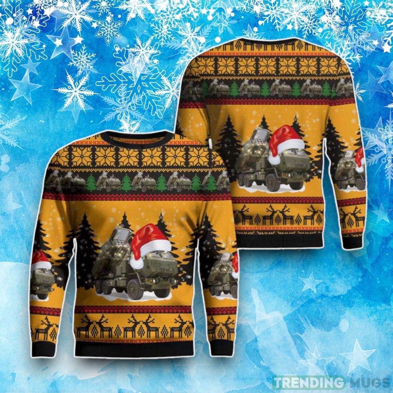 U.S. Marine Corps High Mobility Artillery Rocket System M142 HIMARS Ugly Christmas Sweater For Men Women Product Photo 1 U.S. Marine Corps High Mobility Artillery Rocket System M142 HIMARS Ugly Christmas Sweater For Men Women Product Photo 1