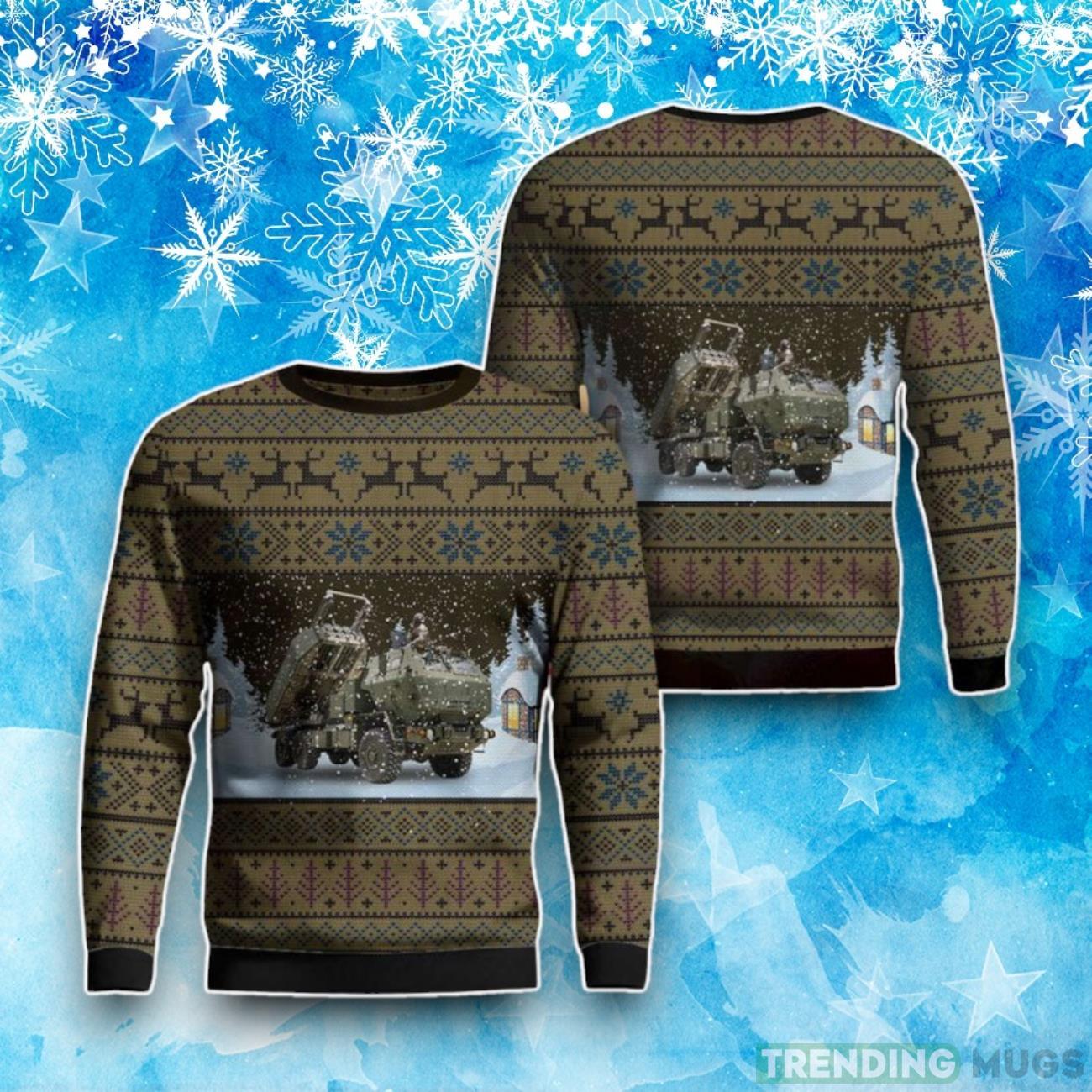 U.S. Marine Corps High Mobility Artillery Rocket System M142 HIMARS Ugly Christmas Sweater Gift For All Product Photo 1 U.S. Marine Corps High Mobility Artillery Rocket System M142 HIMARS Ugly Christmas Sweater Gift For All Product Photo 1