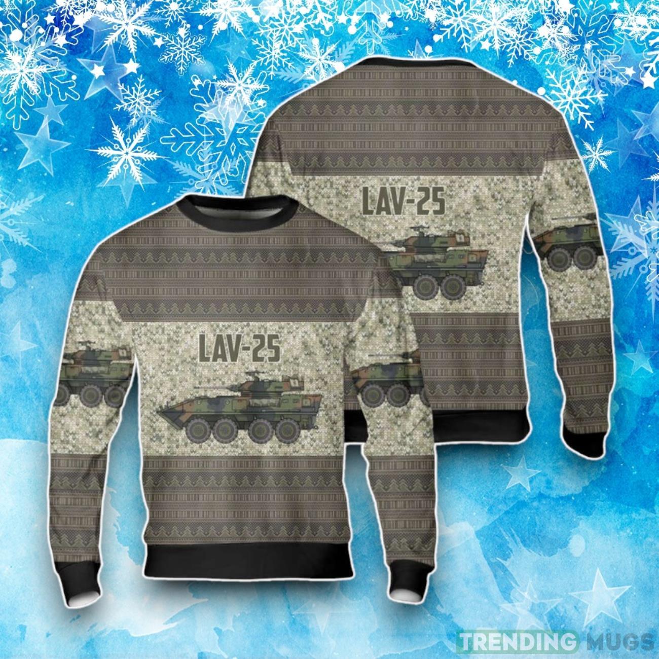 U.S. Marine Corps Light Armored Vehicle LAV-25 Ugly Christmas Sweater For Men Women Product Photo 1 U.S. Marine Corps Light Armored Vehicle LAV-25 Ugly Christmas Sweater For Men Women Product Photo 1
