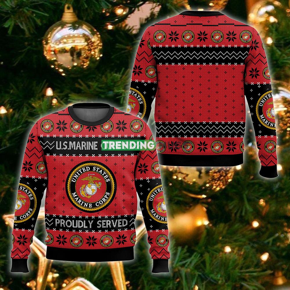 US Marine Corps Veteran Ugly Christmas Sweater Gift Men And Women - US Marine Corps Veteran Ugly Christmas Sweater For Men And Women Photo 1 US Marine Corps Veteran Ugly Christmas Sweater Gift Men And Women - US Marine Corps Veteran Ugly Christmas Sweater For Men And Women Photo 1